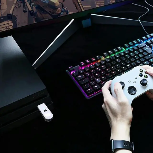 Alt view image 4 of 7 - Adapter USB Receiver For ONE S Adapter USB Receiver For PS4 Console Bluetooth Wireless Controller Gamepad Dongle Adapt