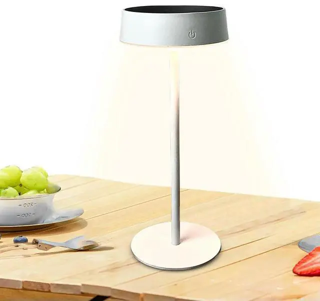 Alt view image 4 of 6 - Solar Table Lamp Dimmable Cordless Table Lamp Waterproof Portable Night Light Rechargeable Night Lamp for Garden Terrace Camping