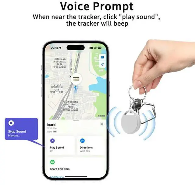 Alt view image 2 of 4 - 4 PCS Air Tag GPS Tracker Key Finder GPS Global Positioning Bluetooth Mini GPS Tracker Pet Key Bag Finder For IOS