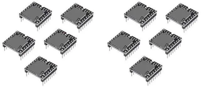 Main image of 10Pcs YX5200 MP3 Player Audio Module MP3 Voice Decode Board Supporting TF Card U-Disk IO/Serial Port/AD