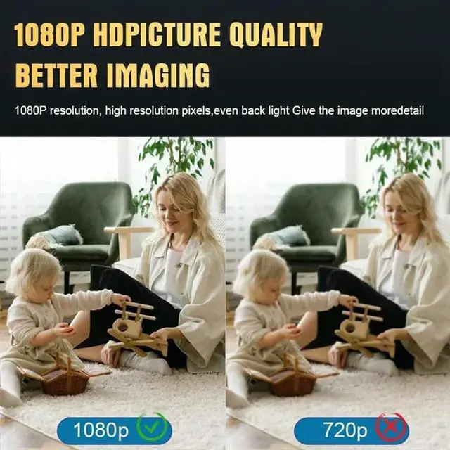 Alt view image 2 of 3 - Upgraded 1080P Mini Home Camera Small Wireless Motion Detection Security Camera Outdoor Alerts Night Vision Functional