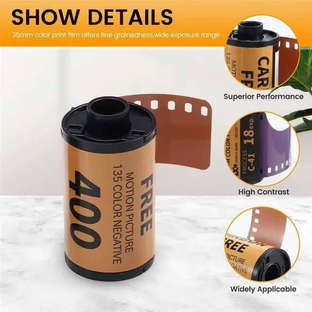 Alt view image 3 of 3 - Color Film Camera Color Film 35Mm HD Camera Color ECN 2 Process Colour Print Camera Film 18 EXP For 135 Camera