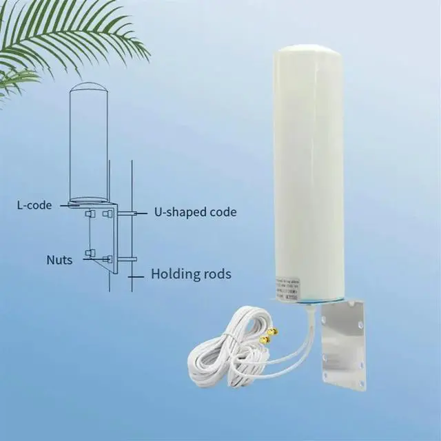 Alt view image 3 of 7 - 12DBi 2G 3G 4G LTE Omni Antenna 4G Antenna 2.4Ghz Exterior Ceilling 5M Cable 698-2700MHz Antenna(SMA Male)