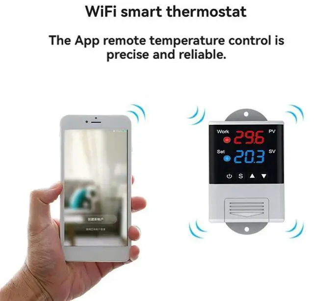 Alt view image 2 of 4 - AC 110V 220V DTC1201 Wireless Temperature Controller Aquarium Thermostat With NTC Sensor APP Control For Home