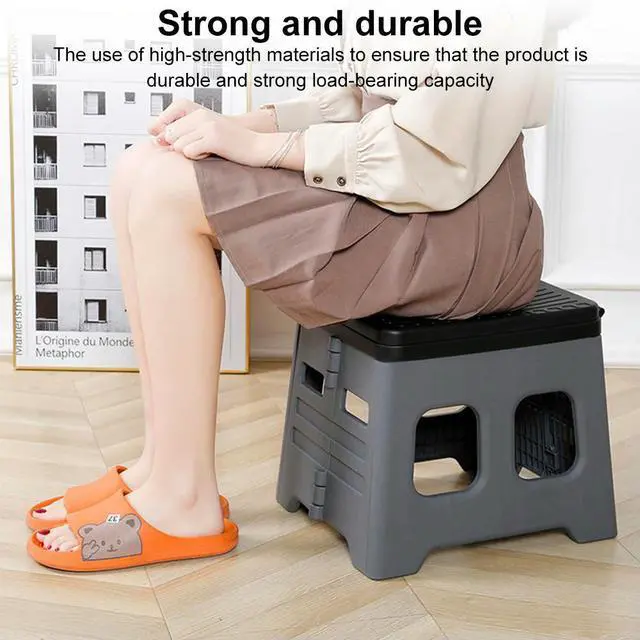 Alt view image 4 of 6 - Portable Folding Toilet with Lid Foldable Outdoor Camp Toilet Multifunctional Folding Truck Toilet for Camping Travel