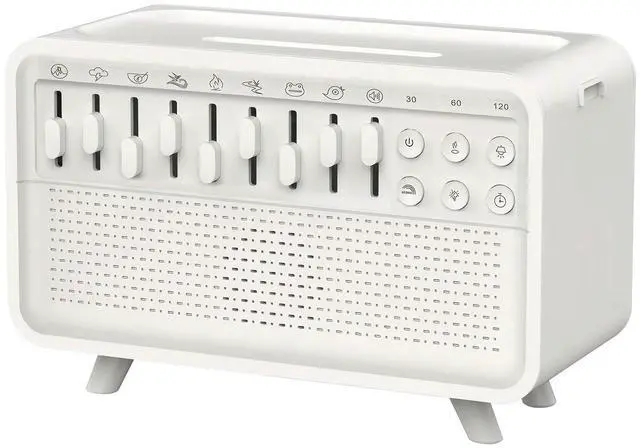 Alt view image 4 of 6 - BT Speaker LED Sleep Sound Machine White Noise Machine Essential Oils Humidifier with 8 Nature Sounds Aroma Diffuser Night Light