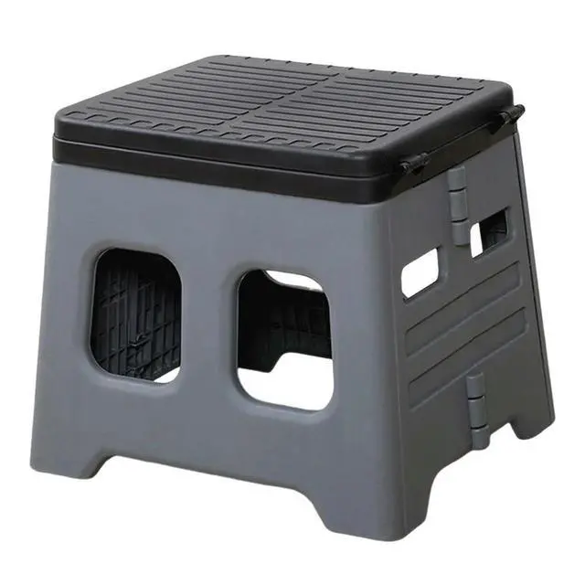 Alt view image 5 of 6 - Portable Folding Toilet with Lid Foldable Outdoor Camp Toilet Multifunctional Outdoor Toilet Seat for Emergencies