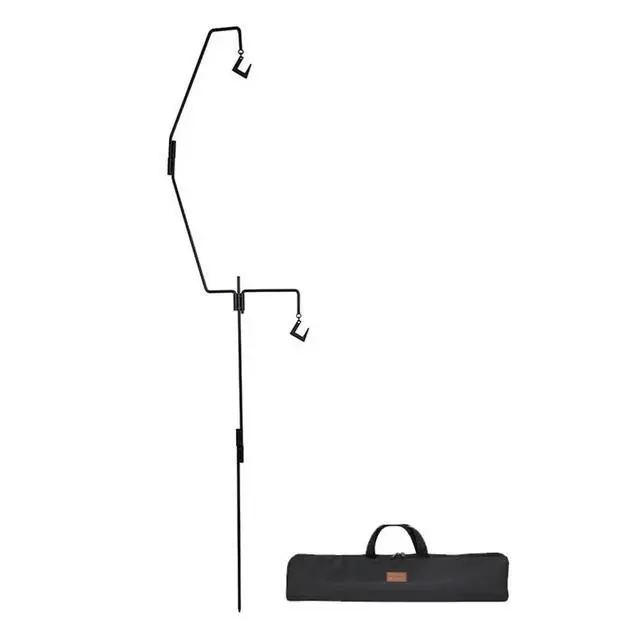 Alt view image 5 of 6 - Portable Lantern Hanger with Bag Camping Lights Support Detachable Outdoor Lamp Support Holder Camping Equipment