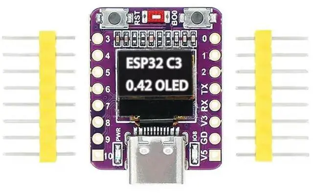 Alt view image 3 of 3 - 2X ESP32-C3 OLED Development Board With 0.42In OLED Module Antenna Bluetooth ESP32 Supermini