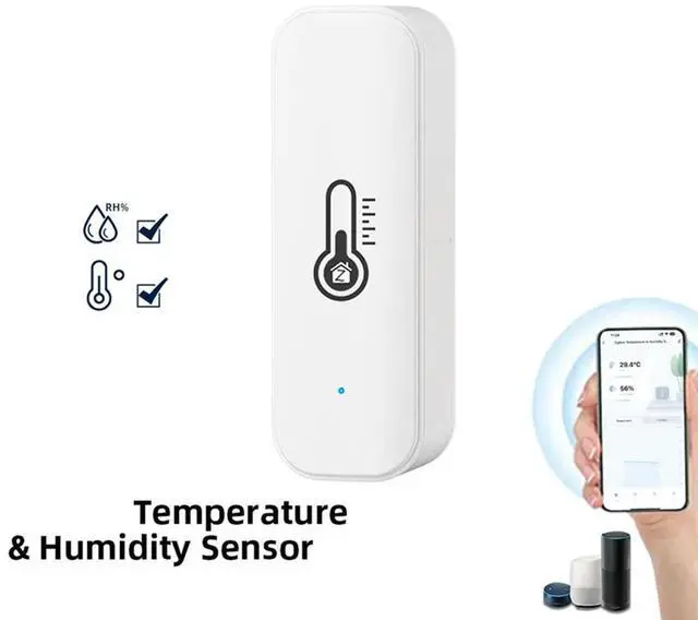 Alt view image 3 of 7 - 3X Tuya Zigbee Temperature Humidity Sensor Home Temperature Sensors Works With Alexa Google Assistant Life