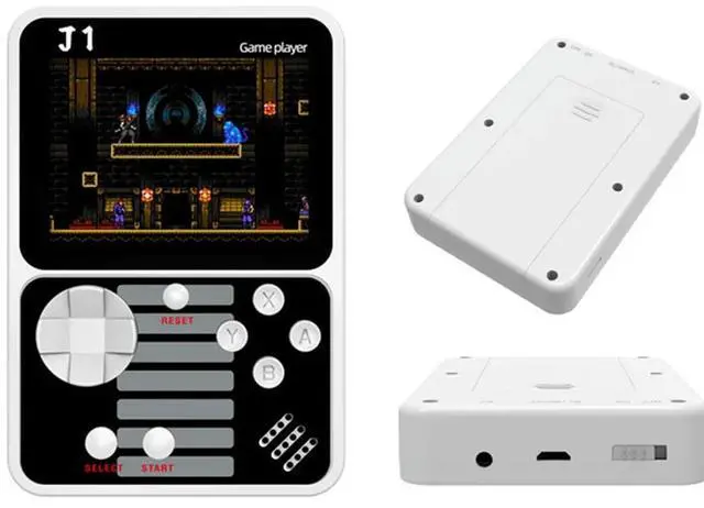 Alt view image 3 of 3 - All-In-One Kids' Mini Handheld Video Game Console With 3-Inch Screen - 500 Built-In Color Games
