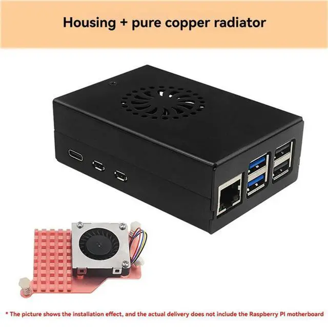 Alt view image 3 of 4 - Aluminum Alloy Shell For Raspberry Pi 5 For Raspberry Pi 5 Compatible For Active Cooler