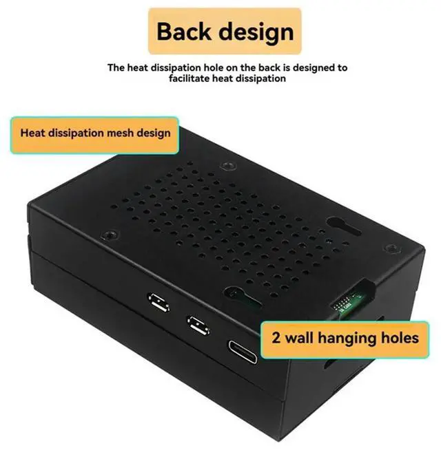 Main image of Aluminum Alloy Shell For Raspberry Pi 5 For Raspberry Pi 5 Compatible For Active Cooler