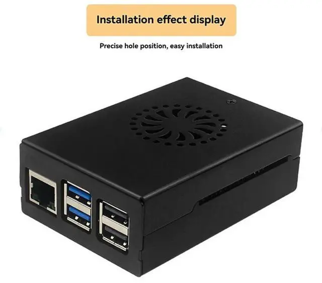 Alt view image 4 of 4 - Aluminum Alloy Shell For Raspberry Pi 5 For Raspberry Pi 5 Compatible For Active Cooler