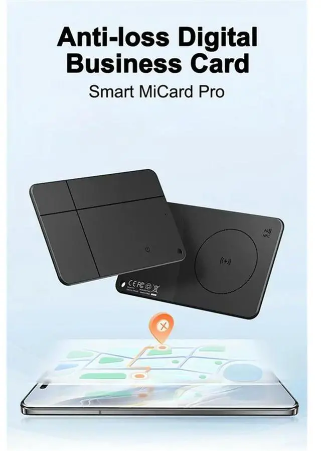 Alt view image 4 of 4 - Ultra-Thin Location Tag GPS Tracking Card For Android For Google Find Hub Bluetooth Anti-Loss Wallet