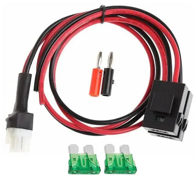 Alt view image 4 of 6 - 30Amp Fuse Power Connection Power Cable For Kenwood 1m 3.28ft 6-Pin Power Cord 16AWG Wire 1m Cable Length Compatible With Alinco