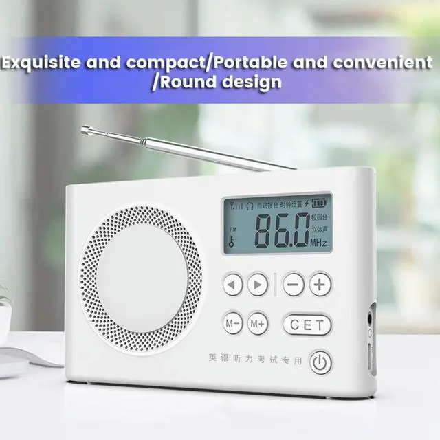 Alt view image 3 of 3 - With LED Display 3.5Mm Headphone Jack Support Auto Search/Store Station FM Radio 50-108MHZ