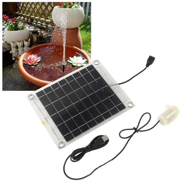 Alt view image 4 of 6 - 10W 12V Double-Sided Transparent Solar Water Pump Solar Fountain Bird Bath Pump For Home Improvement Tool Accessory