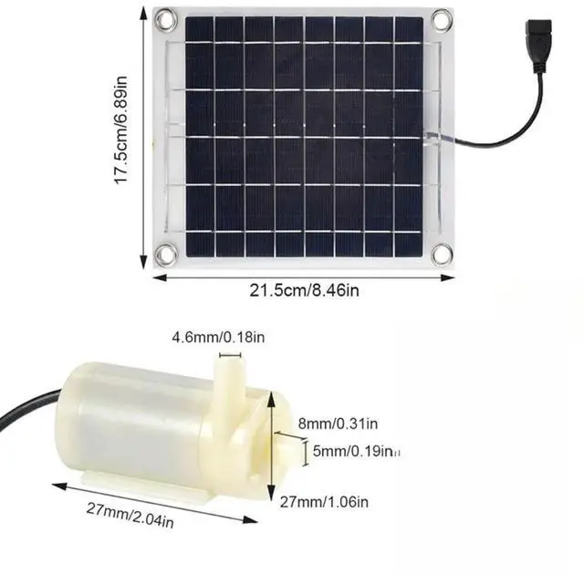 Alt view image 5 of 6 - 10W 12V Double-Sided Transparent Solar Water Pump Solar Fountain Bird Bath Pump For Home Improvement Tool Accessory