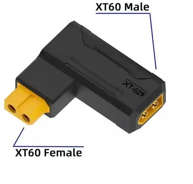 Alt view image 3 of 3 - XT60 Right Angle Male To Female Connector 90 Degree XT60 Wireless Adapter For For RC FPV Car Plane Drone