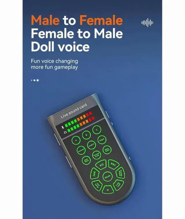 Alt view image 4 of 4 - Z8 Portable Voice Changer For Gaming, Streaming, And Karaoke - USB, DSP Chip, Multi-Region Beautiful Voice Changer