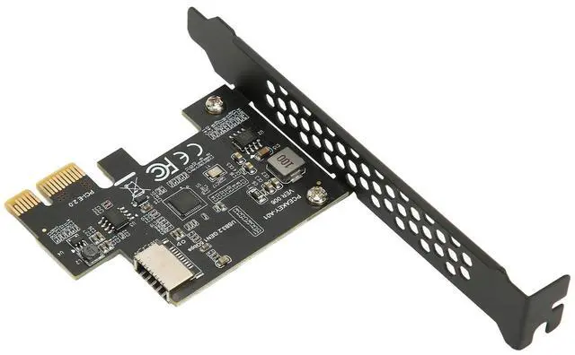 Alt view image 2 of 3 - PCIE to USB 3.2 Expansion Card Black 5Gbps High Speed PCIE X1 to USB3.2 Gen1 TYPE E 20PIN Expansion Riser Card For Desktop Front