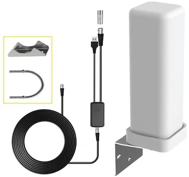 Alt view image 3 of 4 - 4K Digital TV Antenna 35dBi Outdoor Free HDTV Channel 6000 Miles Long Range Signal Amplifier for ATSC/DVB-T/DMB-T/ISDB-T