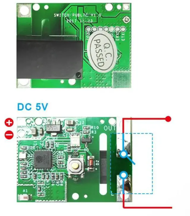 Main image of For  RE5V1C 5V Relay Module Dry Contact Output Works For Ewelink Alexa Google Assistant IFTTT DIY Switch