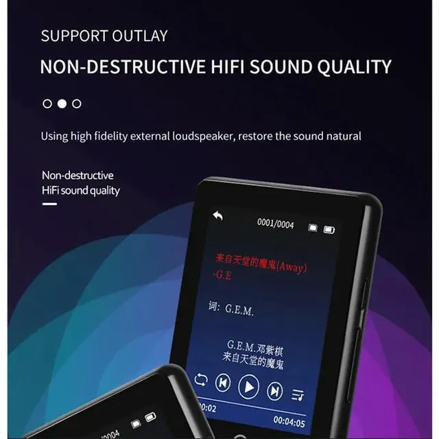 Main image of Ebook/Recorder FM Walkman 2.5-Inch l Full Screen MP3 Music Player Bluetooth 5.0 External Play Mini Portable MP4