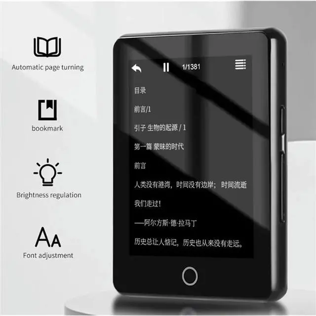 Alt view image 3 of 3 - Ebook/Recorder FM Walkman 2.5-Inch l Full Screen MP3 Music Player Bluetooth 5.0 External Play Mini Portable MP4