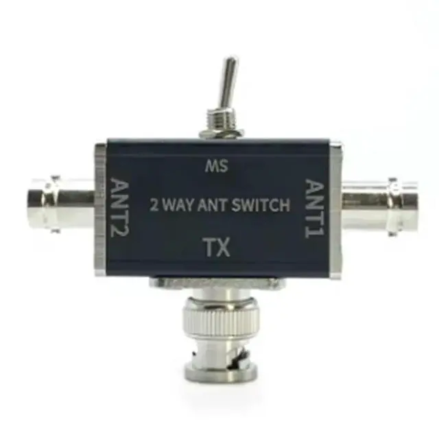 Alt view image 4 of 7 - 2-Way Manual Coaxial Antenna Switch Rotary Switch Withoff/Ground Protection 1 Input & 2 Outputs Coaxial Switch SO-239 Conne