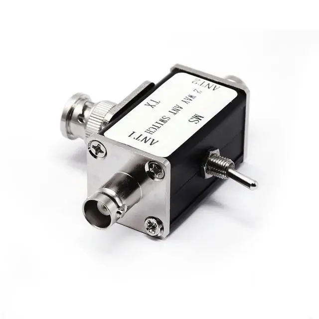 Alt view image 3 of 7 - 2-Way Manual Coaxial Antenna Switch Rotary Switch Withoff/Ground Protection 1 Input & 2 Outputs Coaxial Switch SO-239 Conne
