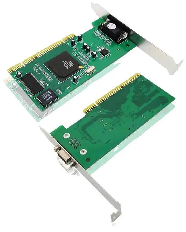 Alt view image 2 of 7 - 2X Desktop Computer PCI Graphics Card ATI Rage XL 8MB Tractor Card VGA Card For HISHARD BUDDY