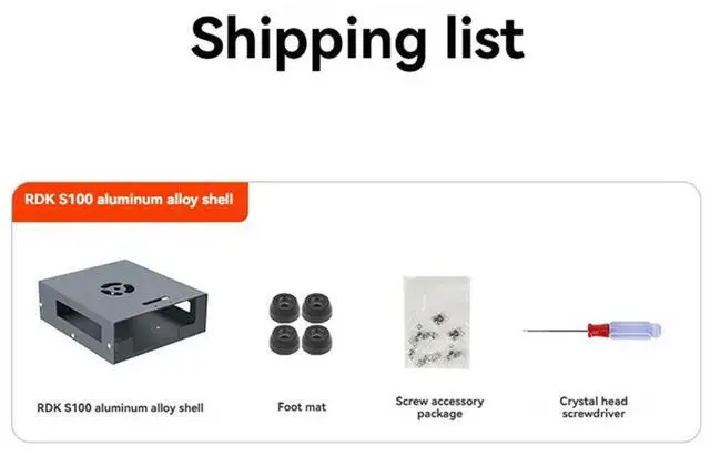 Main image of For D-Robotics RDK S100 Aluminum Alloy Shell Passive Cooling Supports Install Camera For RDK S100 Development Board