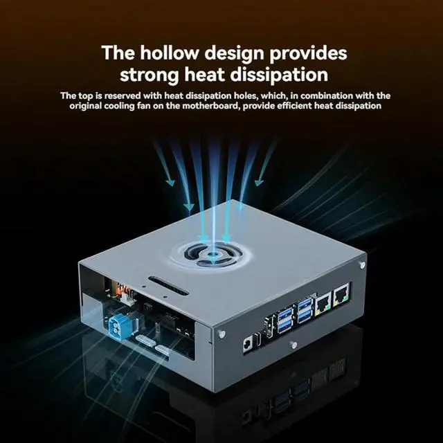 Alt view image 2 of 7 - For D-Robotics RDK S100 Aluminum Alloy Shell Passive Cooling Supports Install Camera For RDK S100 Development Board