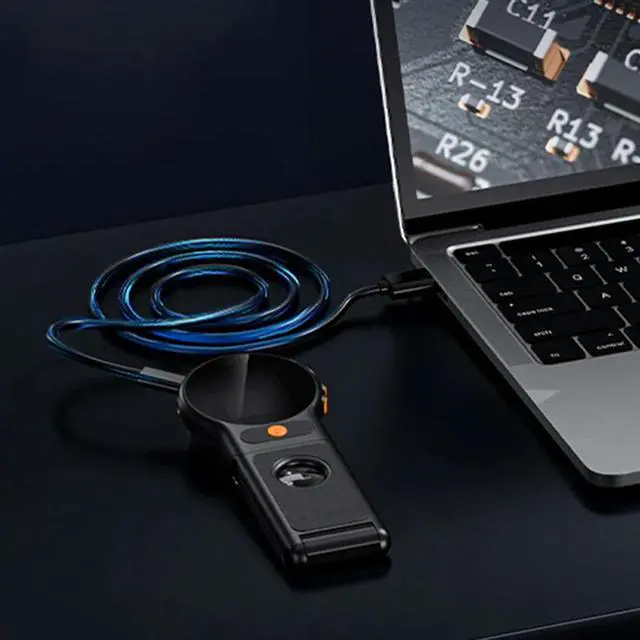 Alt view image 2 of 7 - Foldable Digital Microscope IPS 2-Inch High-Definition Screen For Repair Identification Detection