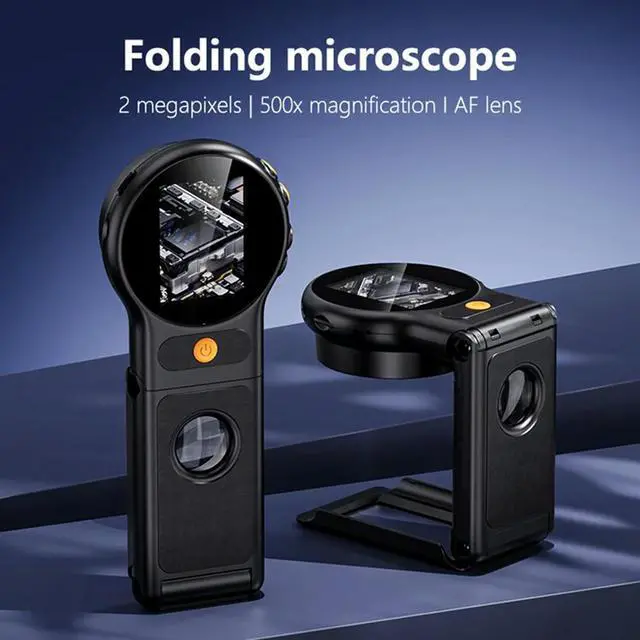 Alt view image 4 of 7 - Foldable Digital Microscope IPS 2-Inch High-Definition Screen For Repair Identification Detection