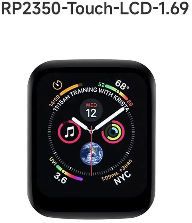 Alt view image 4 of 7 - 1.69Inch Touch LCD Development Board For Raspberry Pi Pico 2 RP2350 240X280 1.69Inch Display QMI8658 6-Axis