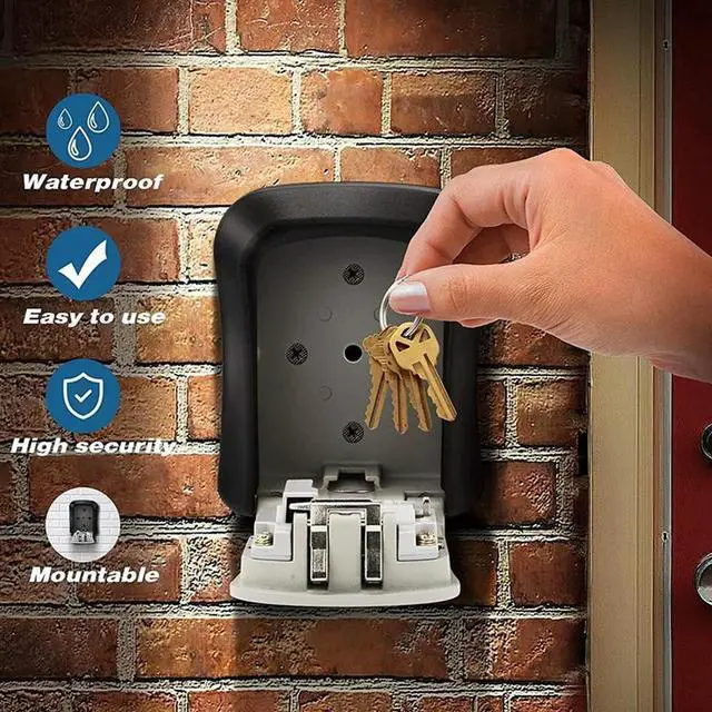 Alt view image 4 of 7 - Waterproof Outdoor Key Hider Resettable Safe Security Password Box With Full l Jacket