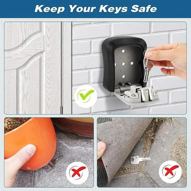 Alt view image 2 of 7 - Waterproof Outdoor Key Hider Resettable Safe Security Password Box With Full l Jacket