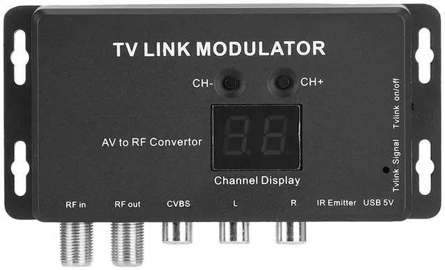 Alt view image 2 of 6 - Universal TM70 UHF TV LINK IR Modulator AV to RF Converter IR Extender Adapter with Channel Display Stable Signal Transmission