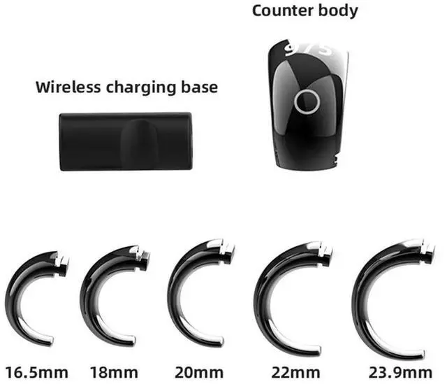 Alt view image 3 of 7 - Multifunction Digital Counting Rings App Control Tasbih Faith Zikr Rings For Spiritual Practices And Daily Prayer Black