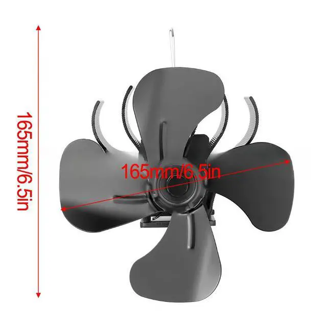 Alt view image 2 of 6 - High-Efficiency Clip-On Fireplace Fan Heat Output & Save Energy For Decorative Fireplace Home Improvement Tool Accessory