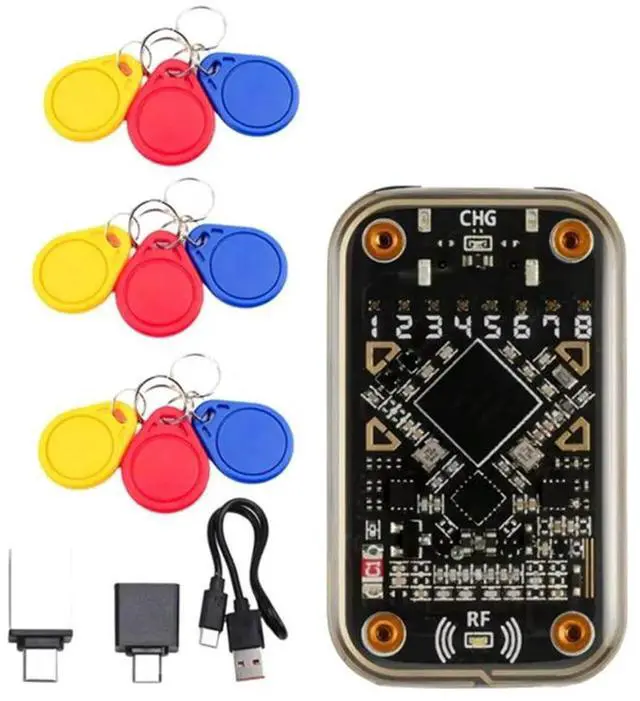 Alt view image 3 of 7 - Chameleon Ultra RFID Chip Reader +9XUID Keychain Contactless Card Emulator 125Khz 13.56Mhz Badge Decode