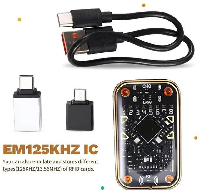 Alt view image 4 of 7 - Chameleon Ultra V2.0 RFID Chip Reader Card Emulator+2XCUID Card 125K 13.56Mhz Card Decode NFC Duplicator