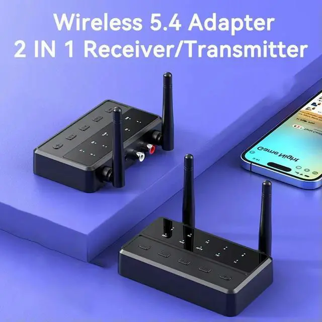 Main image of Audio Transmitter Receiver TV Computer Bluetooth Transmitter 2 In 1 3.5MM AUX RCA Adaptive