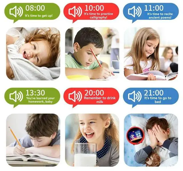 Main image of Interactive AI Sound Alarm Clock Featuring Dialogue Timer And LCD Touch Screen For Home Decor