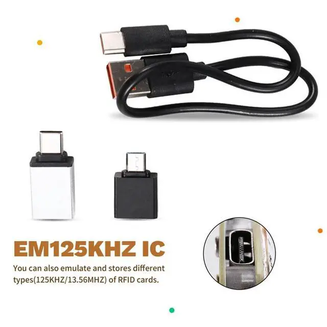 Alt view image 3 of 4 - Chameleon Ultra RFID Chip Reader And NFC Decoder With T5577/UID Keychain For 125K 13.56M IC ID Cards