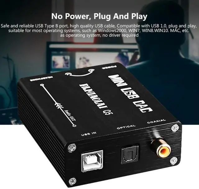 Alt view image 2 of 4 - Q5 HIFI PCM2704 OTG Audio Decoder Computer External USB Sound Card To RCA Audio/Fiber/Coaxial Digital Signal Output