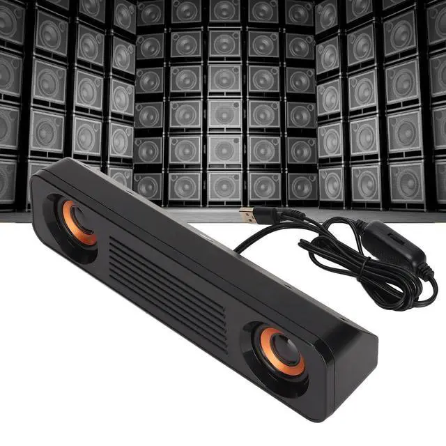 Alt view image 3 of 3 - Wired HiFi Stereo Speaker with Subwoofer USB Powered 35mm Aux Portable Desktop Soundbar for PC Laptop TV Home Computer Audio
